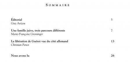 Bulletin 59 sommaire, sept. 2026 Bulletin 59 sommaire