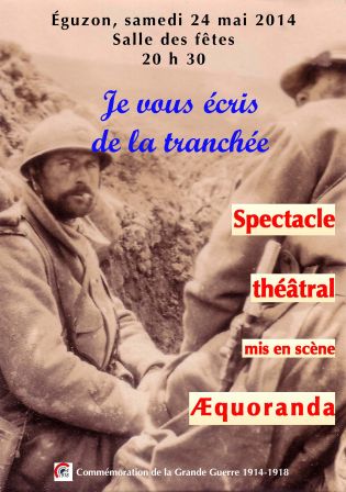 Je vous écris de la tranchée, mai 2014 Je vous écris de la tranchée