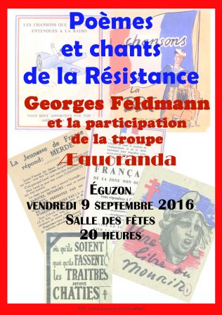 Eguzon 9 septembre poèmes de la résistance